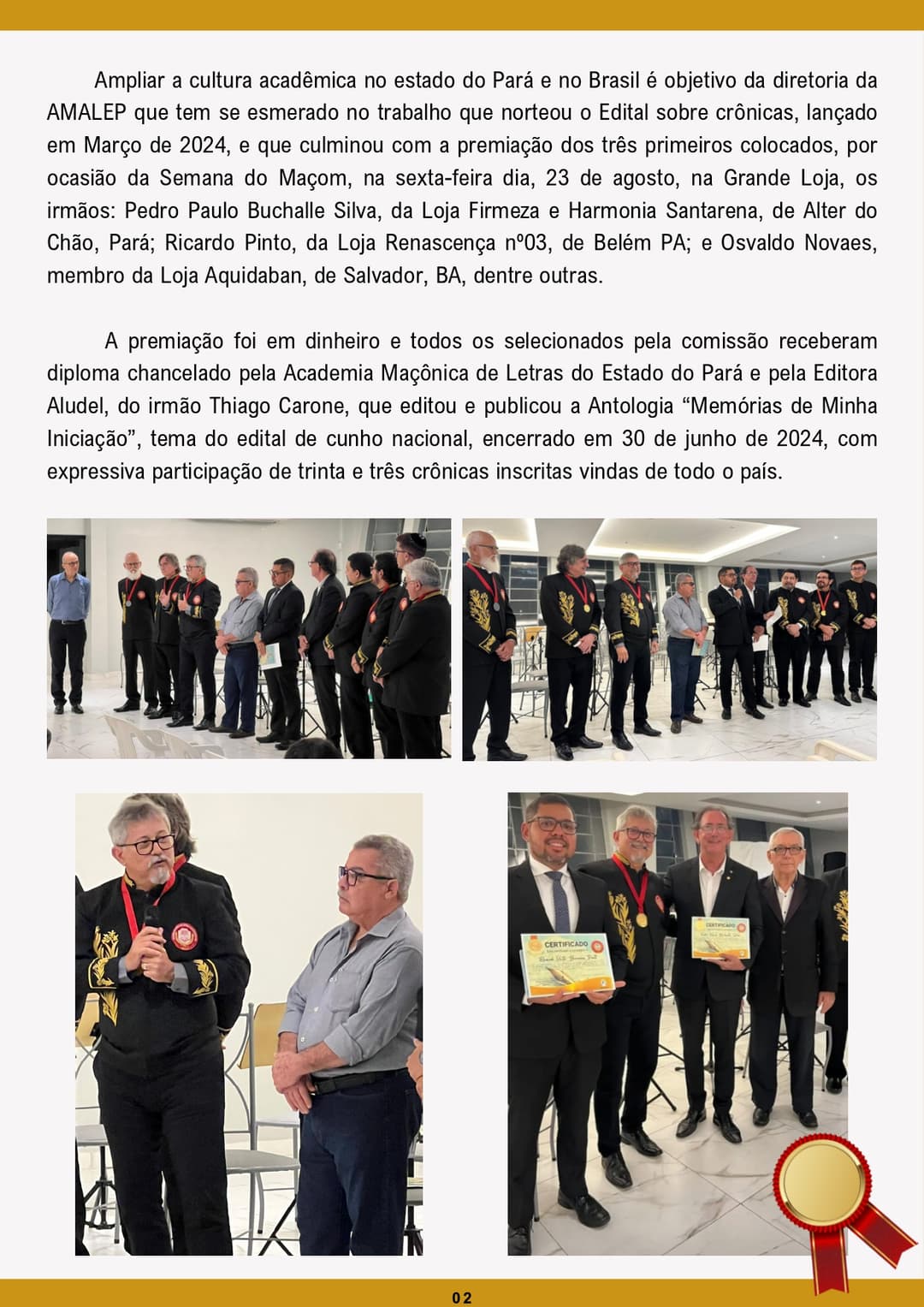 Posse de Novos Acadêmicos, Concurso de Crônicas, Premiação, Lançamento da Antolologia e Estande da Amalep: Agosto foi um mês histórico para A AMALEP