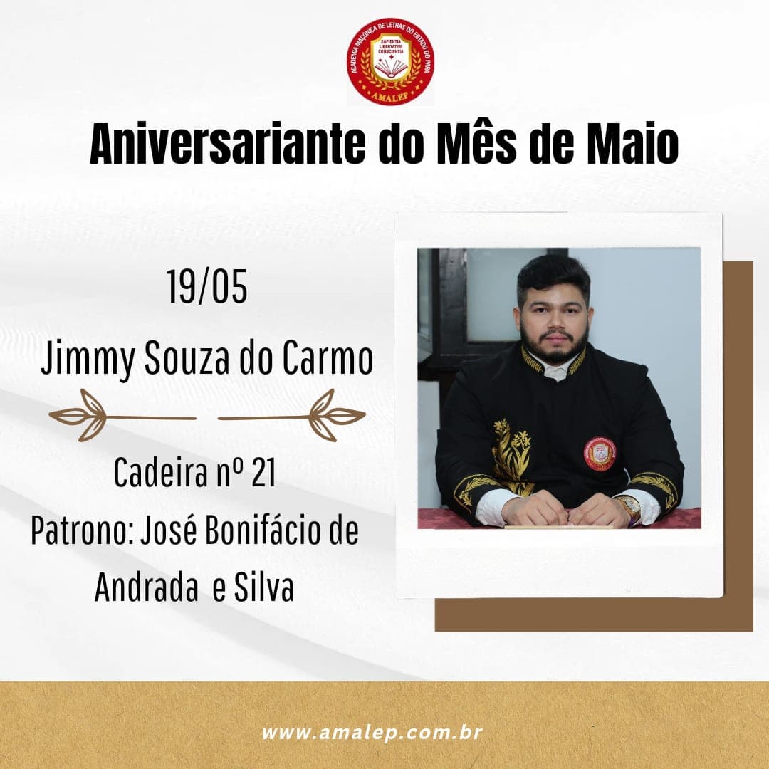 Homenagem ao Aniversariante e Acadêmico da AMALEP Jimmy do Carmo